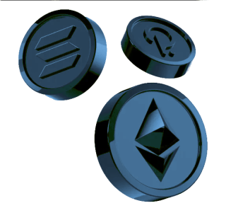 Crypto coins illustration